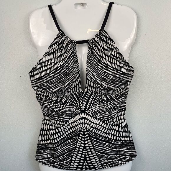 NWOT Kenneth Cole New York Tankini Top Size L - Picture 1 of 5